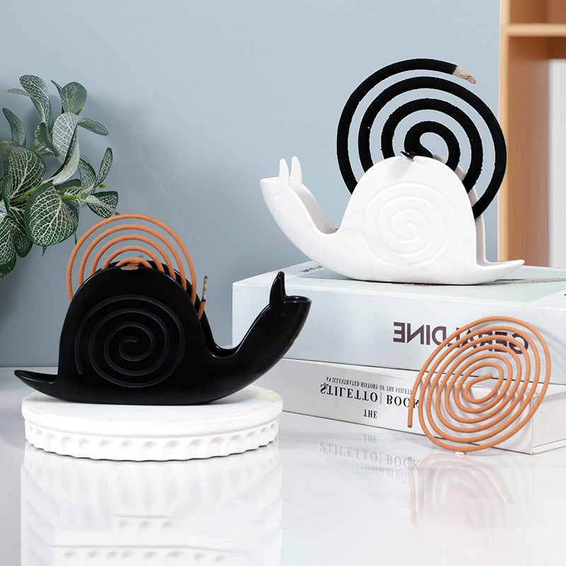 Creative Snail Fireproof Mosquito Coil Box Holder Burner