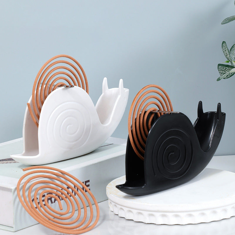 Creative Snail Fireproof Mosquito Coil Box Holder Burner