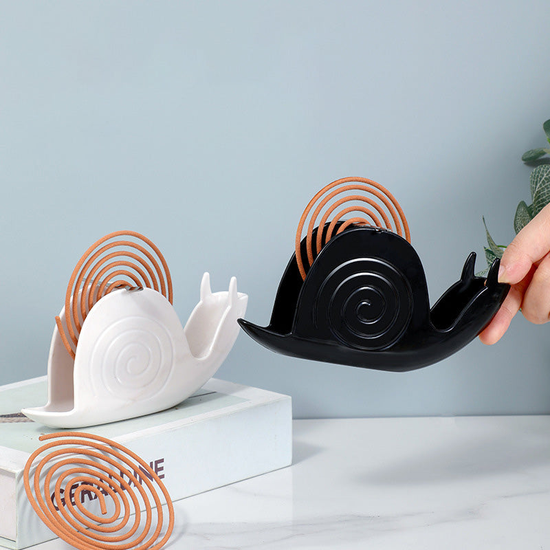 Creative Snail Fireproof Mosquito Coil Box Holder Burner