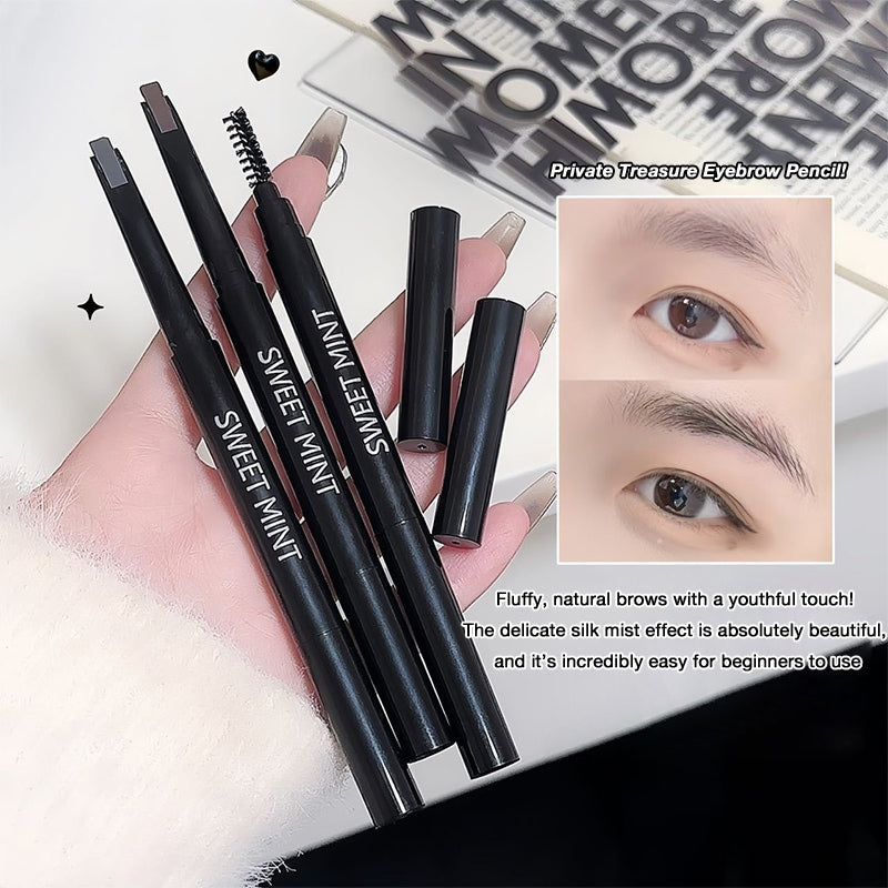 Double-Ended Waterproof and Sweatproof Eyebrow Pencil – Long-Lasting and Smudge-Resistant
