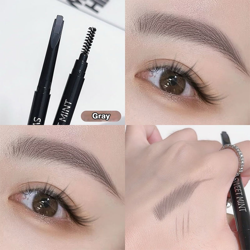 Double-Ended Waterproof and Sweatproof Eyebrow Pencil – Long-Lasting and Smudge-Resistant