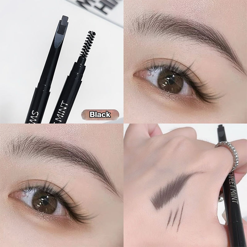 Double-Ended Waterproof and Sweatproof Eyebrow Pencil – Long-Lasting and Smudge-Resistant