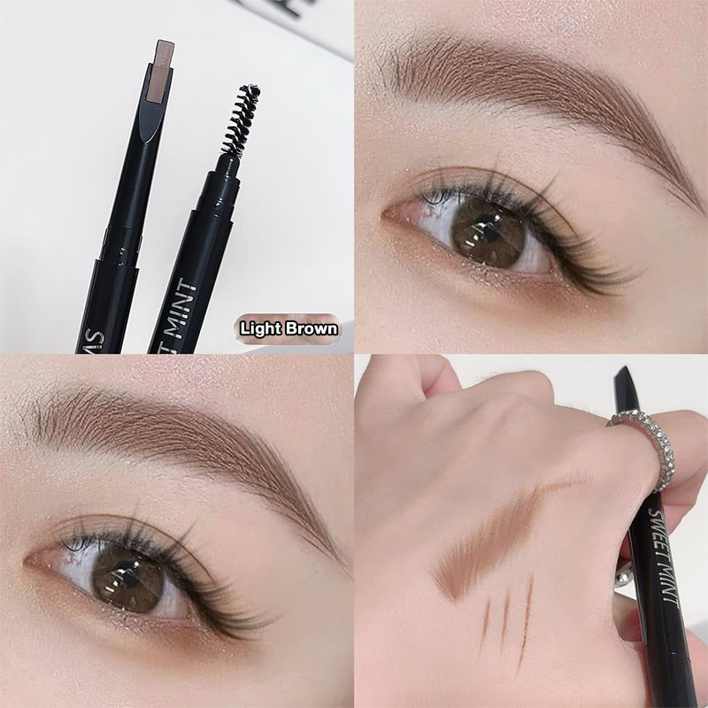 ডাবল-এন্ডেড ওয়াটারপ্রুফ এবং ঘামরোধী ভ্রু পেন্সিল - দীর্ঘস্থায়ী এবং দাগ-প্রতিরোধী