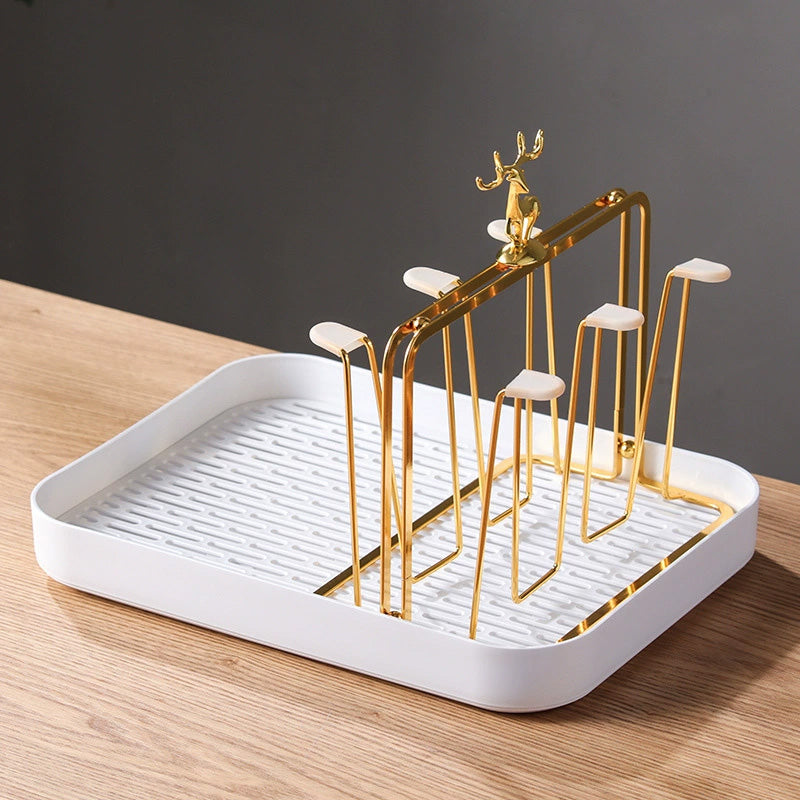 রেইনডিয়ার ড্রেনিং কাপ র্যাক, স্টোরেজ অর্গানাইজার ট্রে