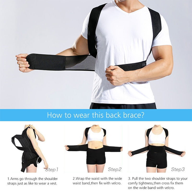 Unisex Invisible Posture Corrector Strap, Anti-Kyphosis Back Support Belt