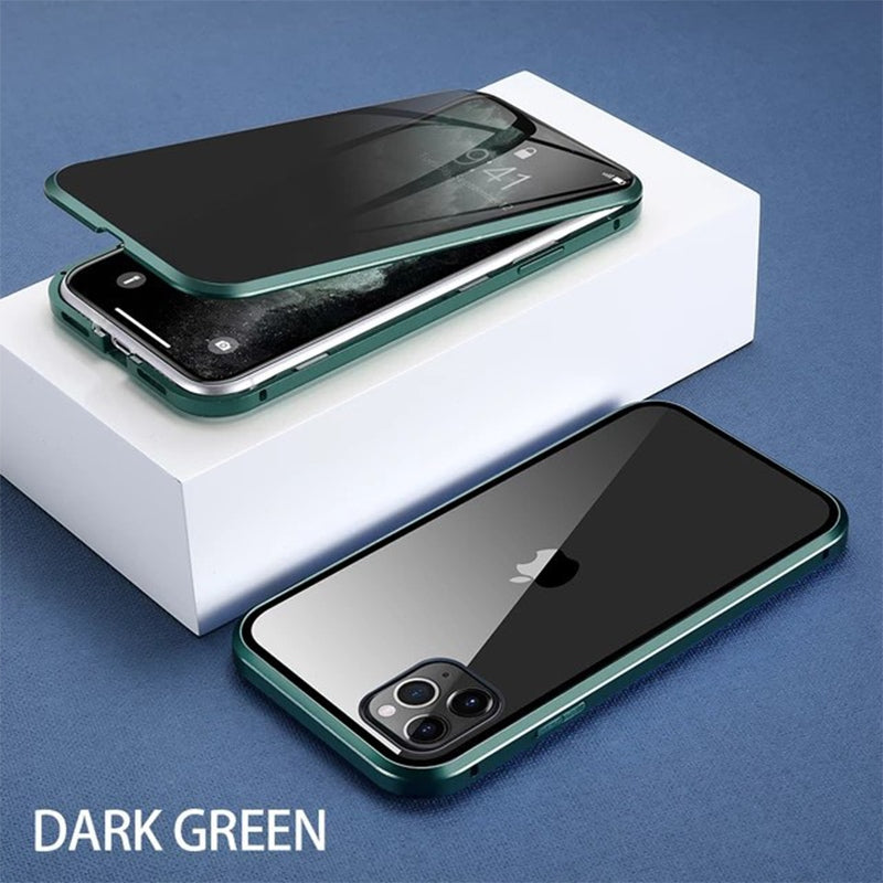 【Some mobile phone models are currently in local stock & have limited time discounts】IPhone Magnetic Double-Sided Privacy Glass Case
