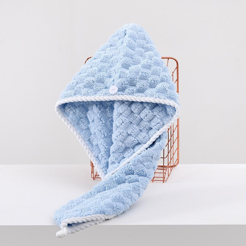 ঘন শোষক দ্রুত-শুষ্ক চুলের তোয়ালে পাগড়ি শাওয়ার ক্যাপ