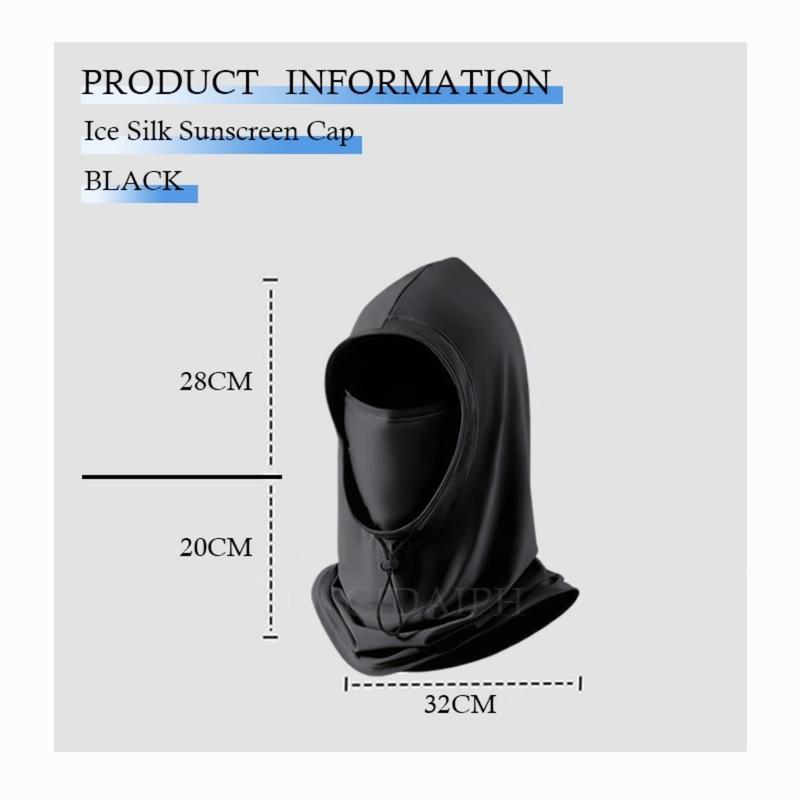 Ice Silk Breathable Neck Guard with Full Face Coverage Multi-Purpose Summer Sunscreen Hat