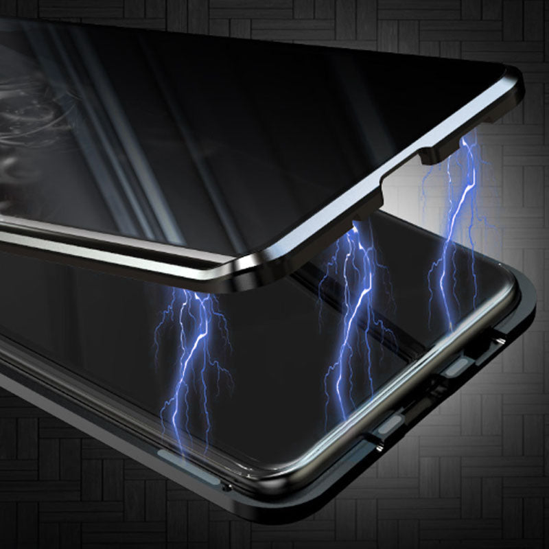 Samsung Anti-Peeping Phone Case, Full-Cover Magnetic Metal Protective Case