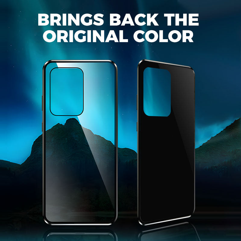 Samsung Anti-Peeping Phone Case, Full-Cover Magnetic Metal Protective Case