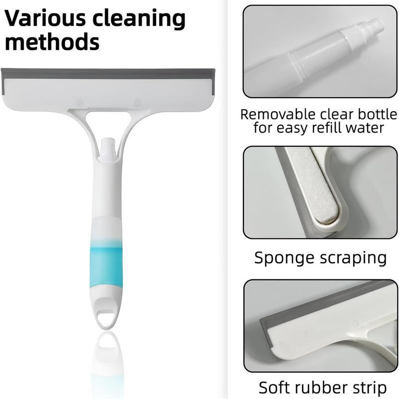 Household Multifunctional Mirror Cleaning With Spray Pot Three In One Glass Scraper