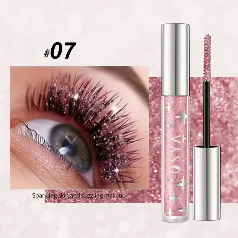 Glitter Mascara for Eyes with Silver Sparkles