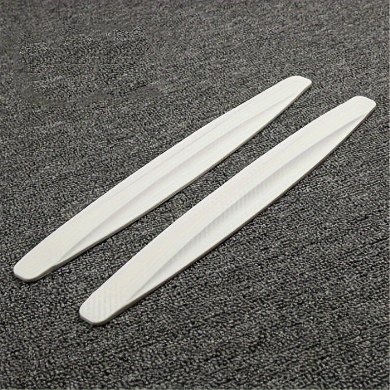 2pcs Rubber Car Bumper Guards - Front & Rear Anti-Collision Strips, Door Body Scratch Protection