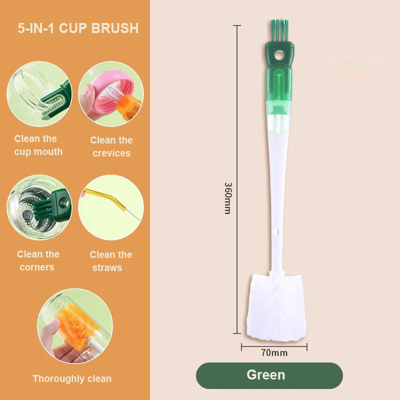 5-in-1 Multifunctional Cup Brush, Vacuum Flask Lid Cleaning Brush