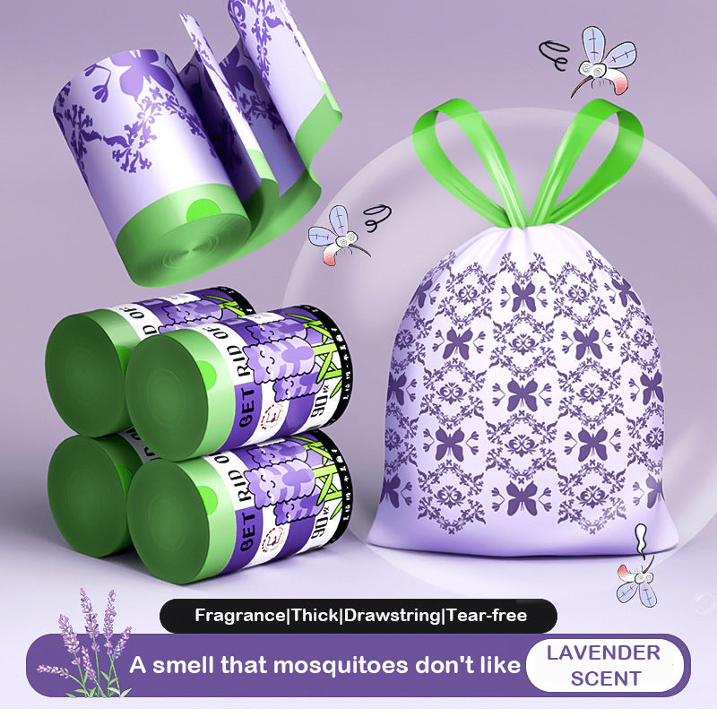 Tear-free Drawstring Portable Mosquito Repellent Wormwood Garbage Bag