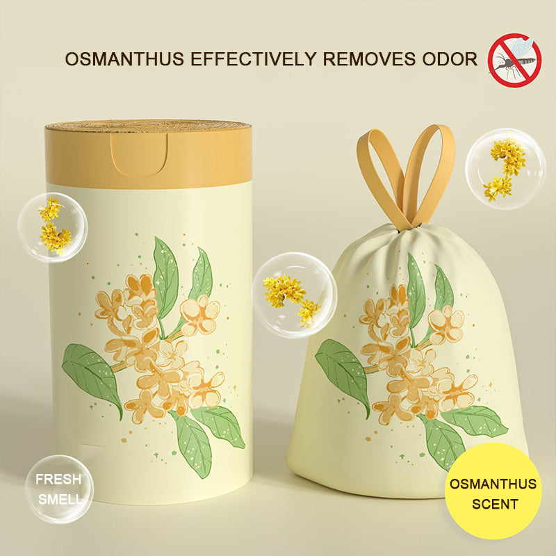 Tear-free Drawstring Portable Mosquito Repellent Wormwood Garbage Bag