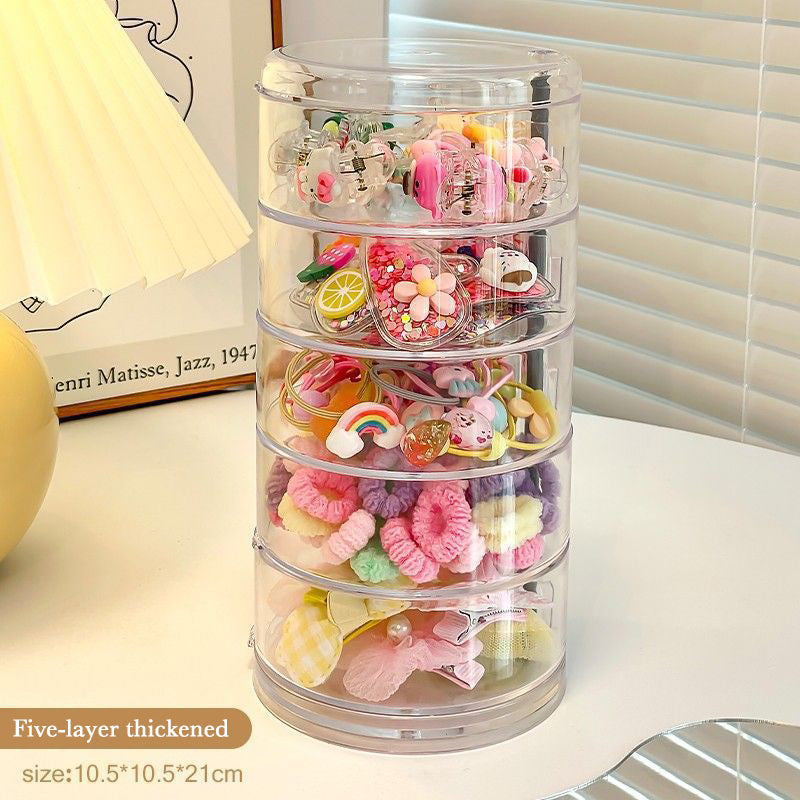 Transparent Multi-layer Rotatable Jewelry Storage Box