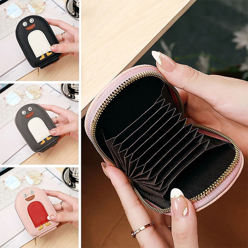 Cute Penguin PU Credit Card Coin Purse