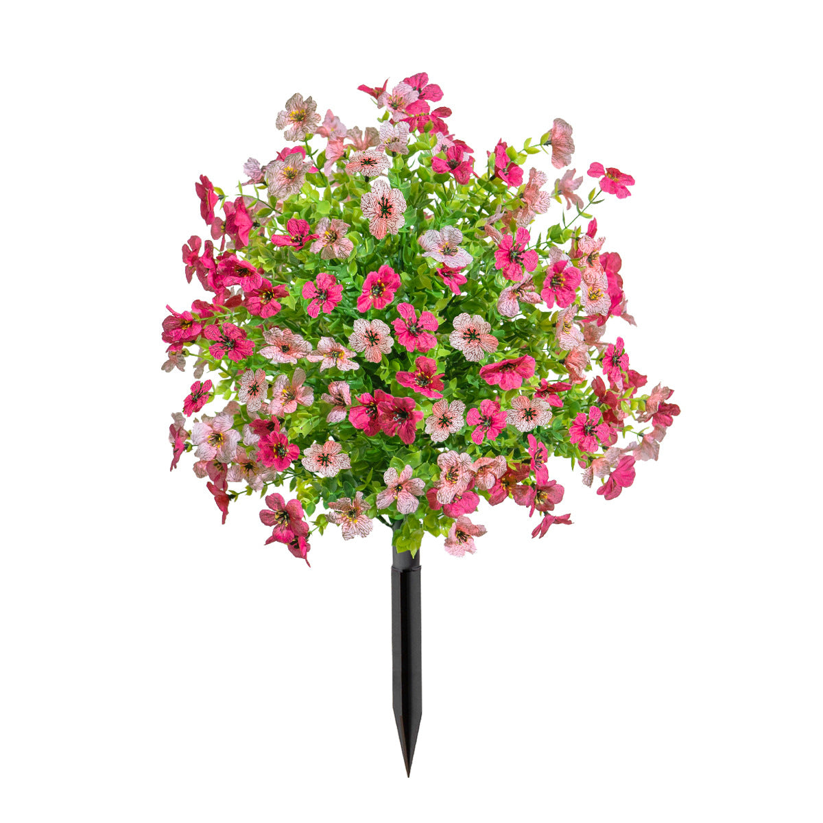 Fake Violet Flower Stake for Yard & Garden Decor
