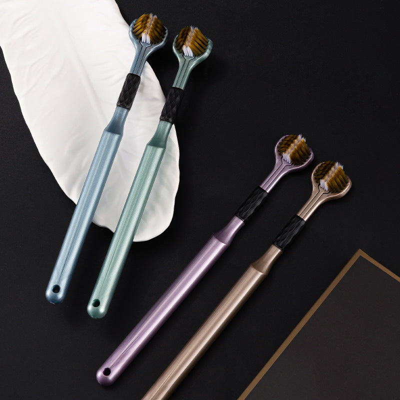 3-Sided U-Shaped Toothbrush Set – 4-Pack Soft Carbon Bristles