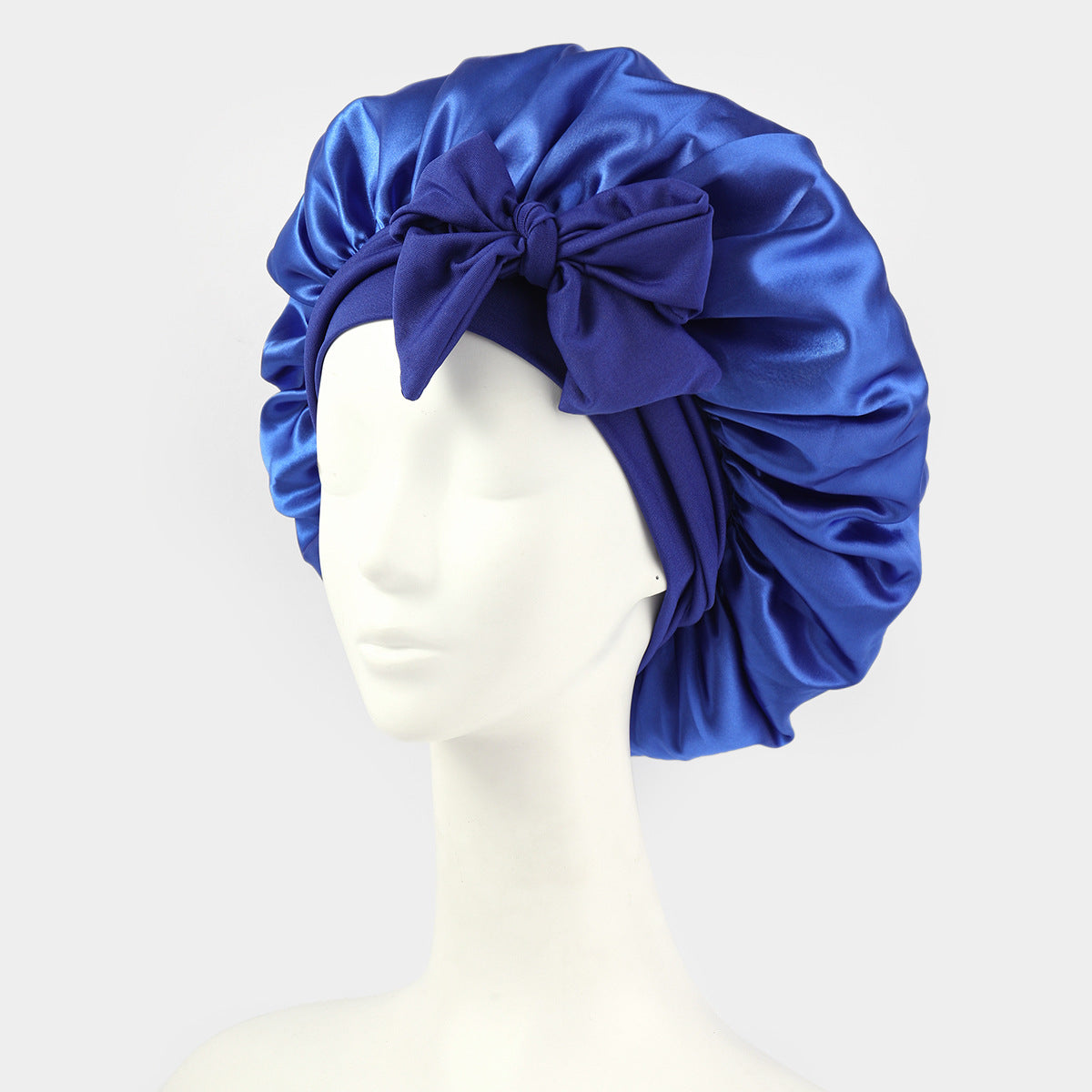 Stretch Silk Bow Beauty Hair Care Sleep Cap