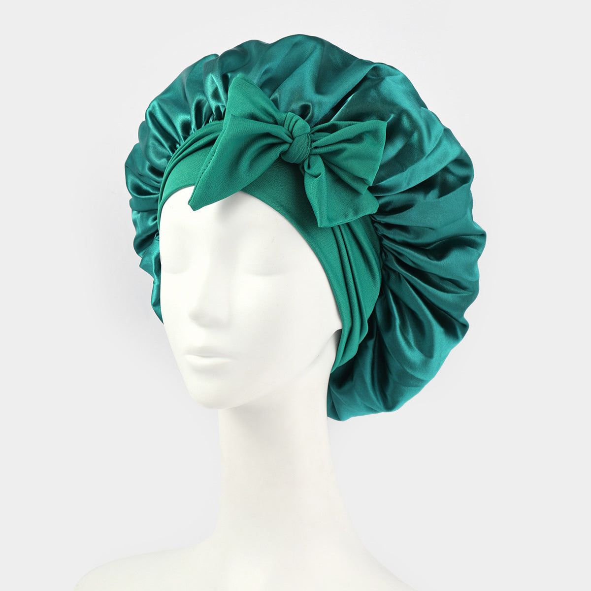 Stretch Silk Bow Beauty Hair Care Sleep Cap