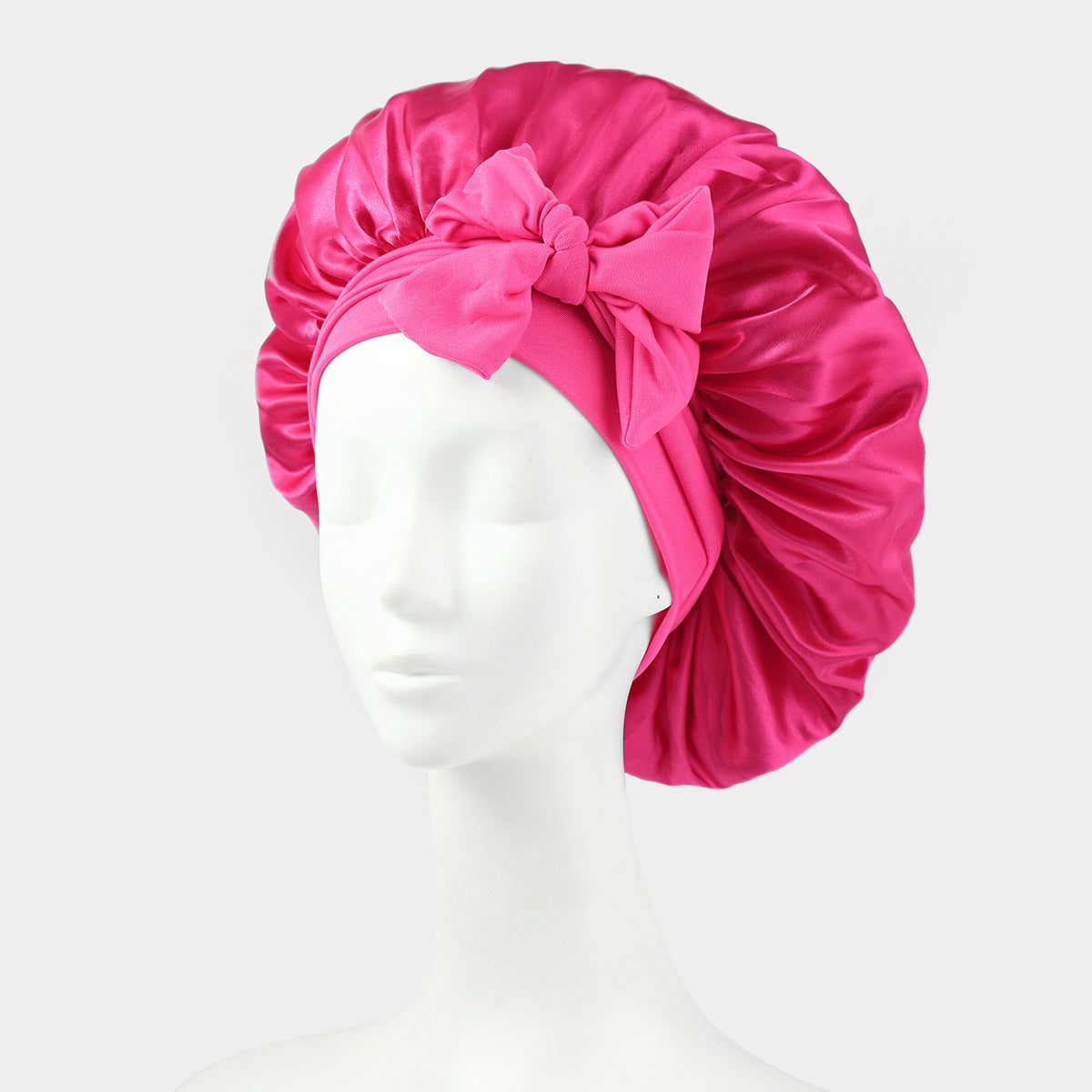 Stretch Silk Bow Beauty Hair Care Sleep Cap