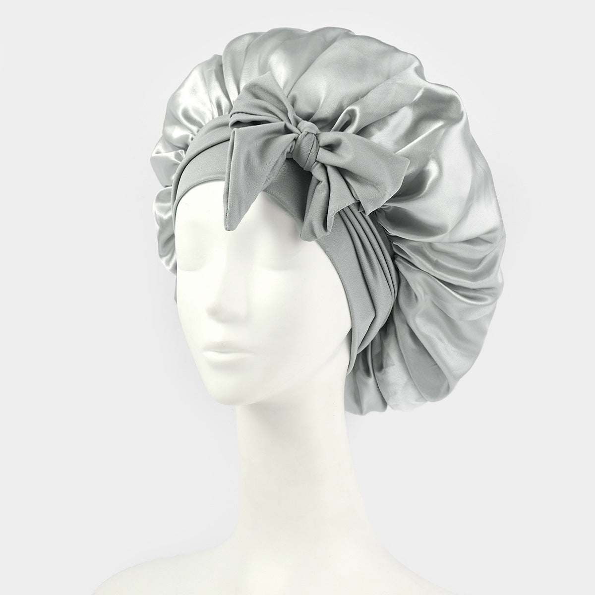 Stretch Silk Bow Beauty Hair Care Sleep Cap