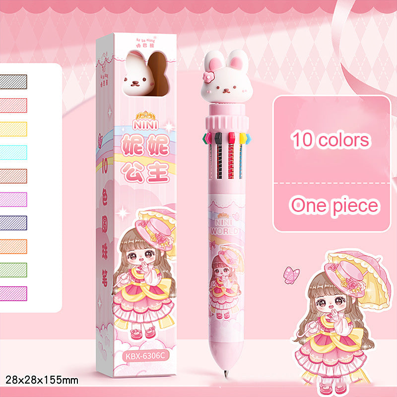 Cartoon Retractable Gel Pens – Multicolor Cute Stationery