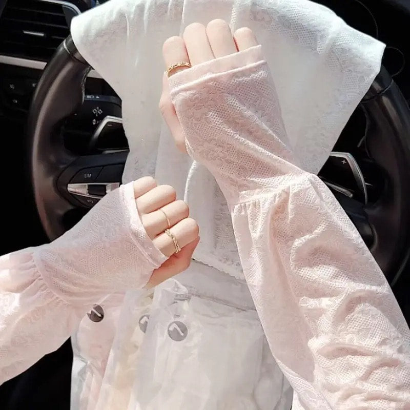 Women's UV Protection Lace Arm Sleeves