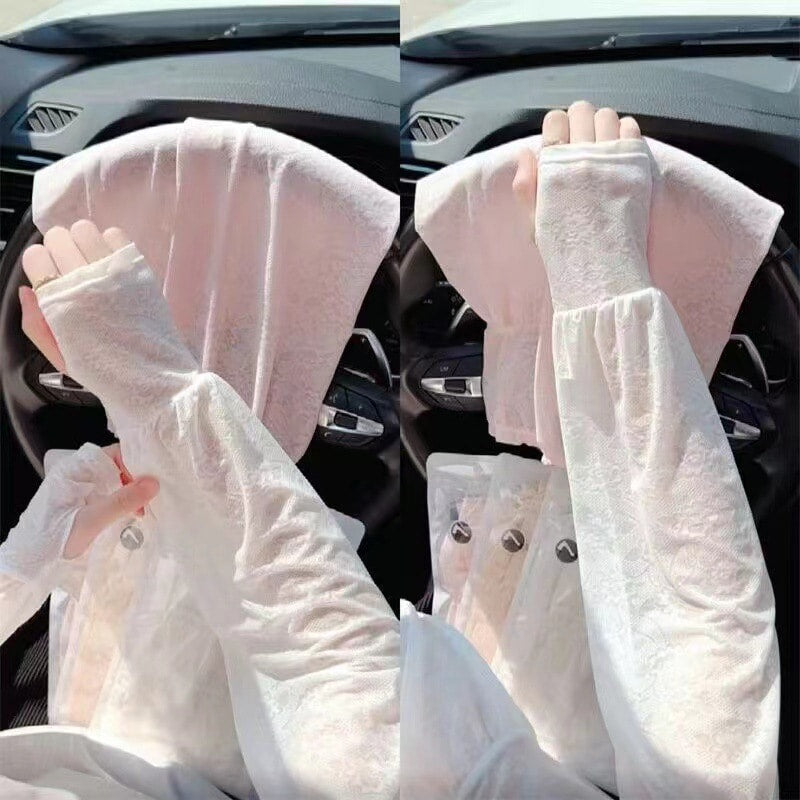 Women's UV Protection Lace Arm Sleeves