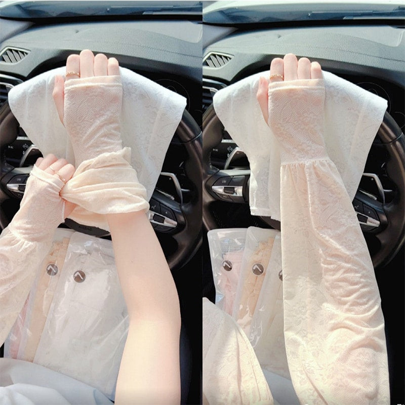 Women's UV Protection Lace Arm Sleeves