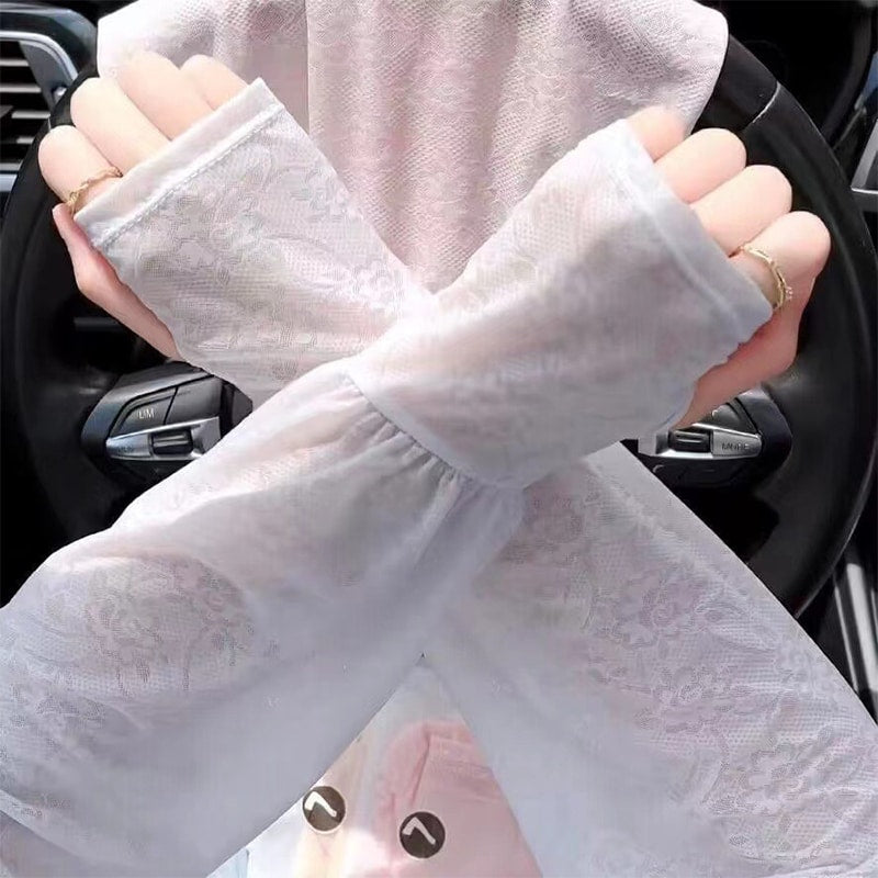 Women's UV Protection Lace Arm Sleeves