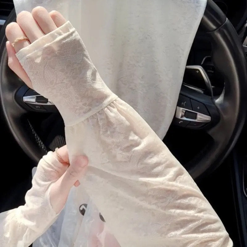 Women's UV Protection Lace Arm Sleeves