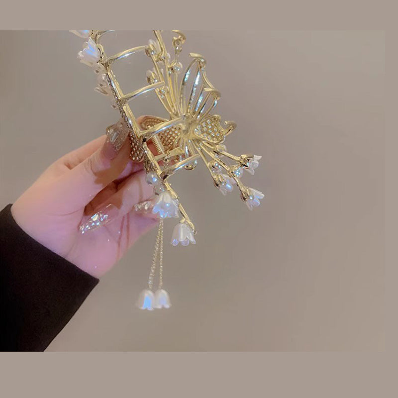 Butterfly Tassel Hair Clip for Women – Elegant Back Head Hair Claw