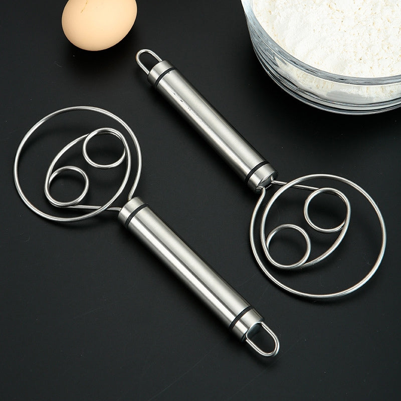 Flour Dough Mixer – Stainless Steel Hand Whisk for Bread, Pastry, and Baking