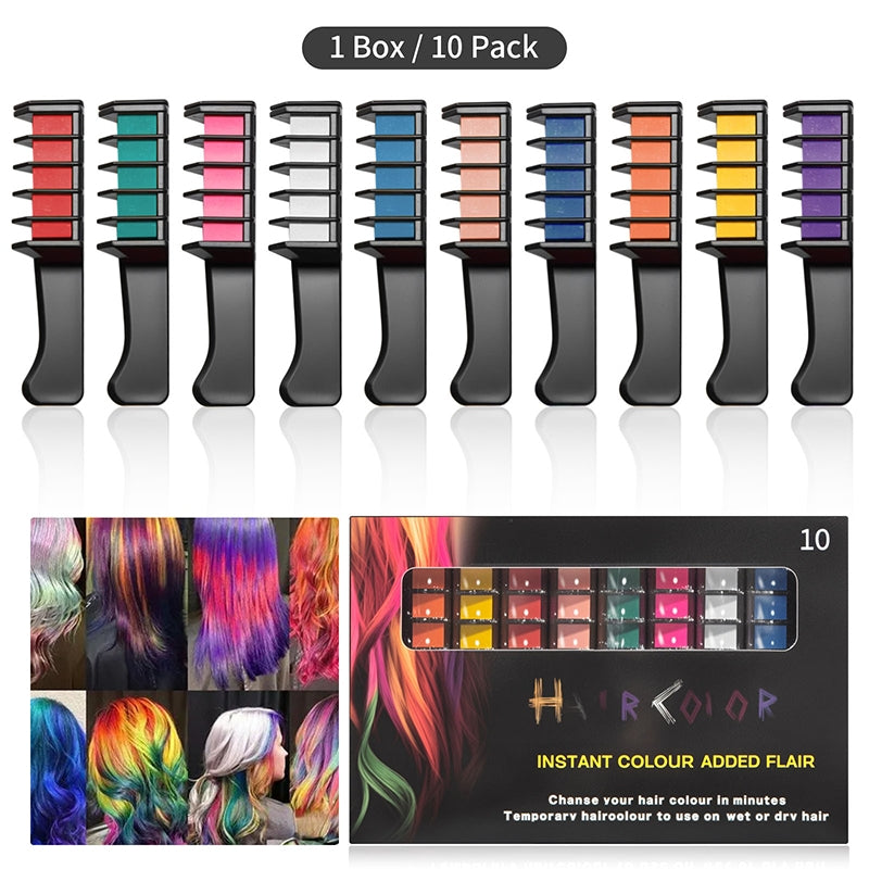 New Hair Chalk Comb, Temporary Hair Color Dye