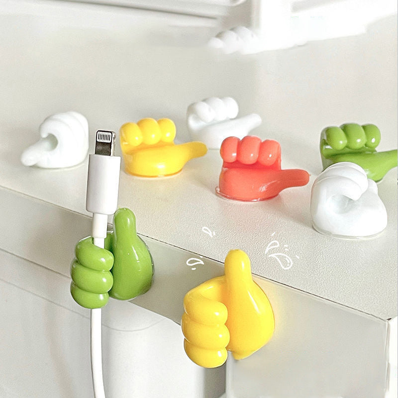 Adhesive Thumb Hook Desk Cable Clip