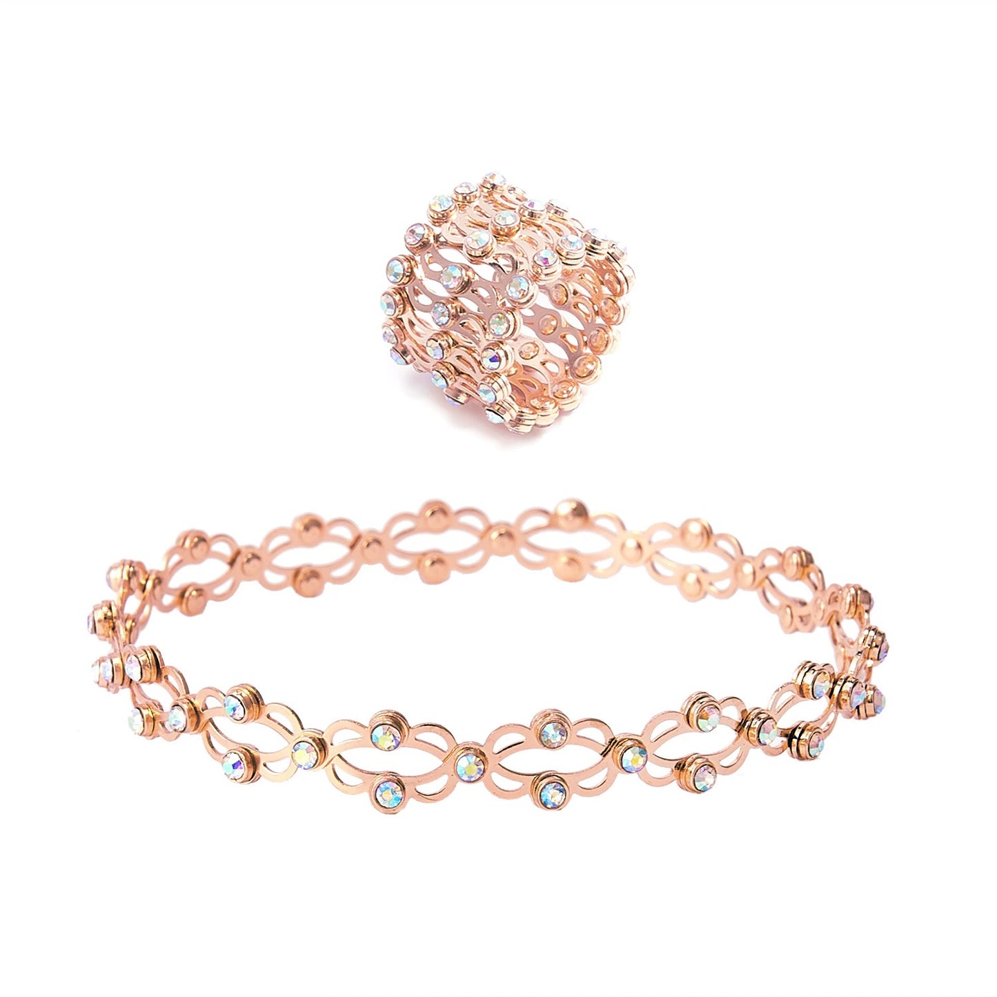 2 In 1 Retractable Rings Bracelet Fashion Jewelry