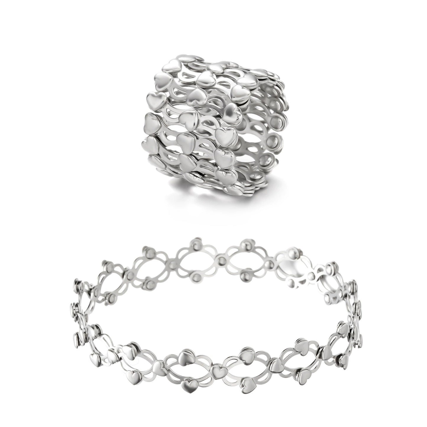 2 In 1 Retractable Rings Bracelet Fashion Jewelry