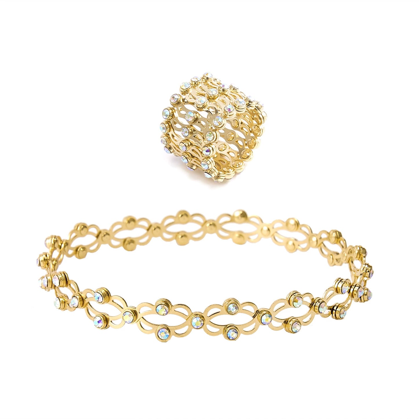 2 In 1 Retractable Rings Bracelet Fashion Jewelry
