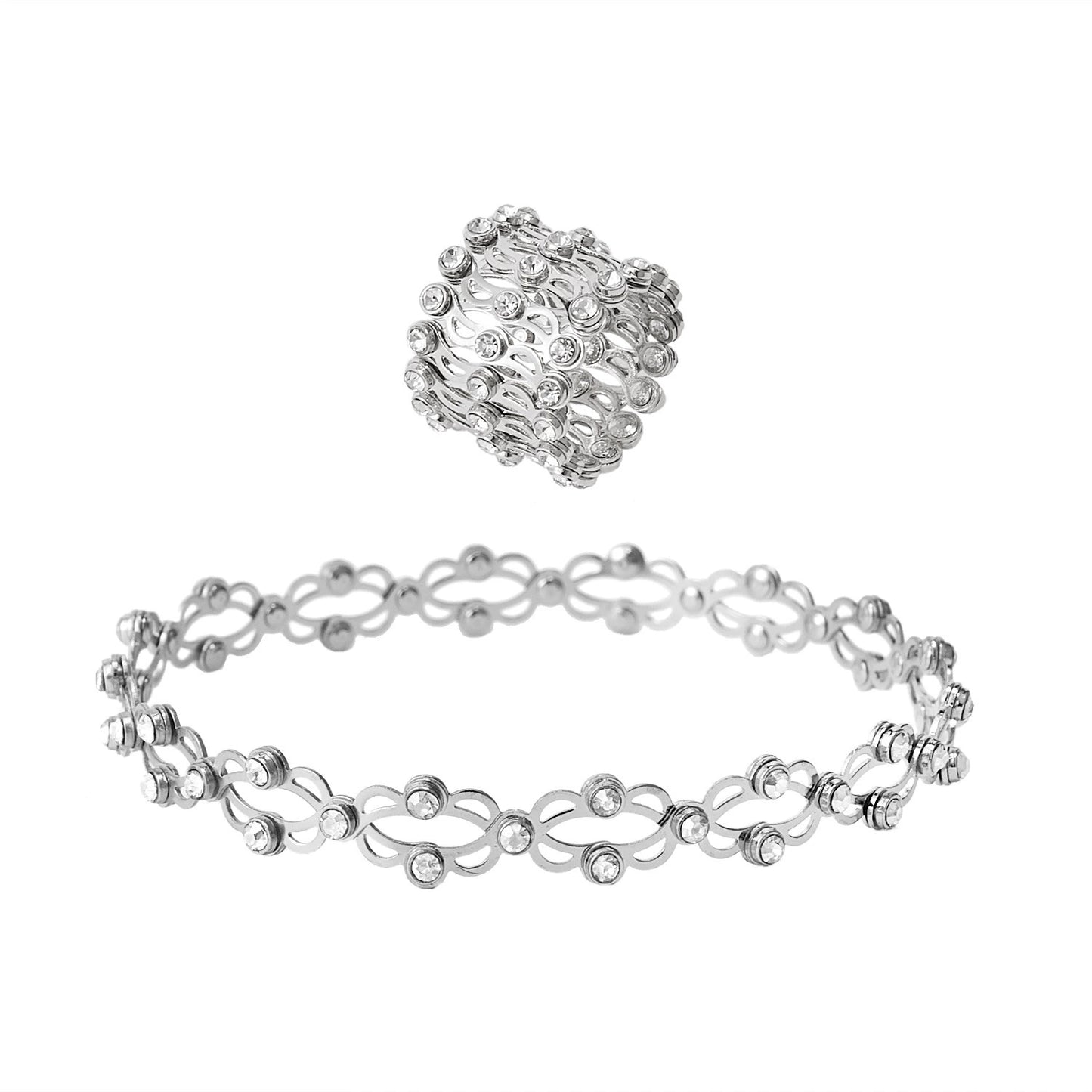 2 In 1 Retractable Rings Bracelet Fashion Jewelry