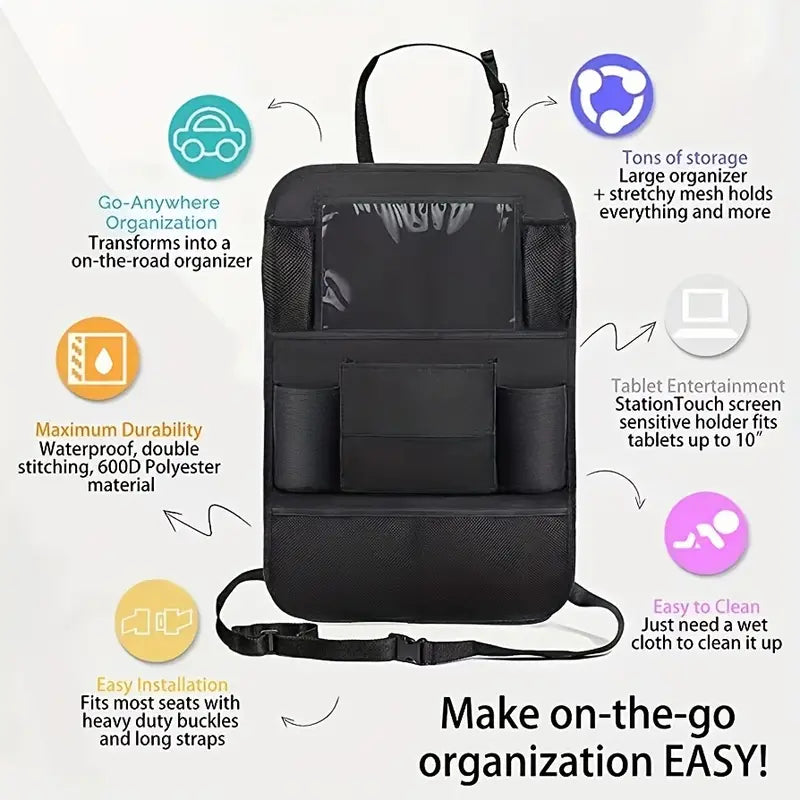 Car Back Seat Organizer – Multi-Pocket Storage Bag