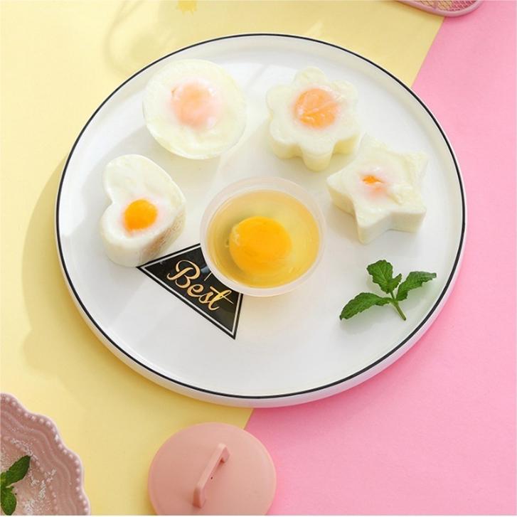 Breakfast Boiled Egg Mold - Set of 4 with Brush