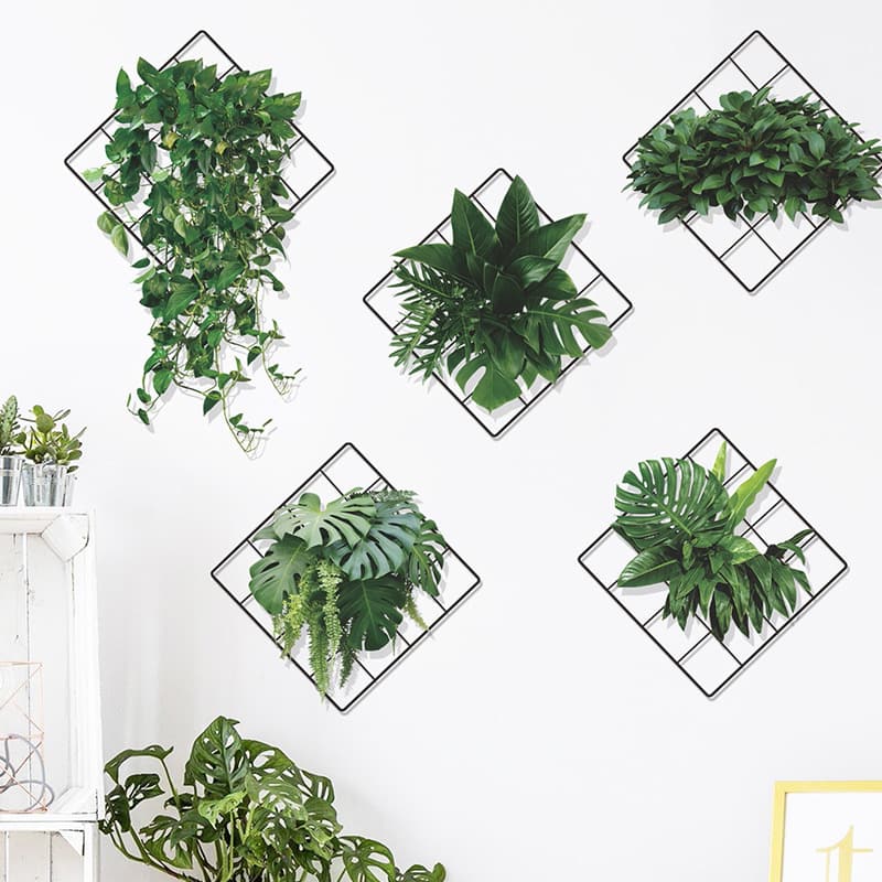 6pcs Self-Adhesive Faux Green Ivy Wall Stickers – Living Room & Dorm Decor