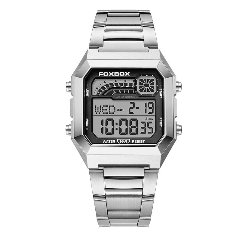 Unisex Square Digital Watch Fashion LED Sports Watch with Calendar and Night Light (Gift Box)