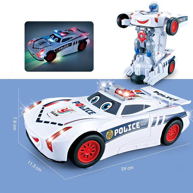 Electric Universal Deformation Police Toy Car (Need 3 AA batteries)
