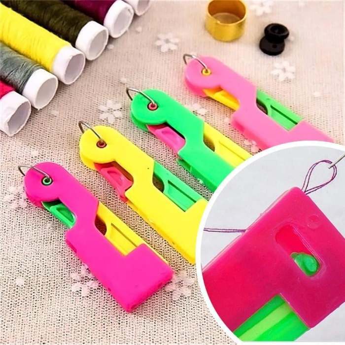 【3 PCS】Automatic Threading Aid Needle Threader