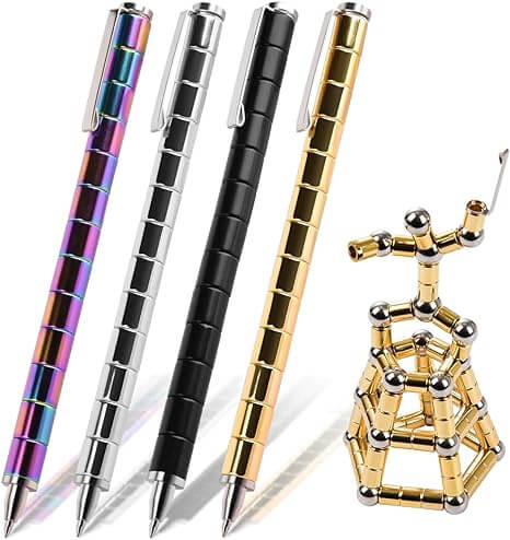 Decompression Magnetic Metal Pen, Multifunction Writing Magnet Ballpoint Pen-festivesl