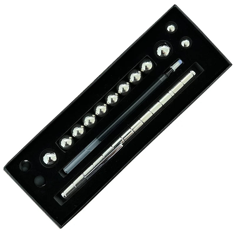 Decompression Magnetic Metal Pen, Multifunction Writing Magnet Ballpoint Pen-festivesl